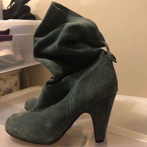 Teal slouch ankle booties by Chinese Laundry
